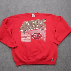 Vtg San Francisco 49ers Sweatshirt Mens Large Red Graphic 1992 Logo 7 SF NFL - Picture 1 of 14