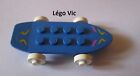 Lego 2146c02pb01 Belville Skateboard Blue Bleu + skickers du 5870 MOC A42