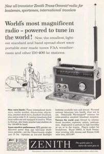 1960 Zenith Radio: Airport, Most Magnificient Vintage Print Ad - Picture 1 of 1