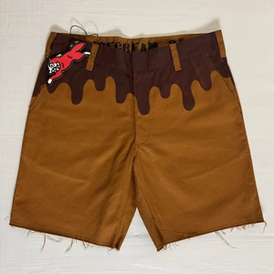 Icecream Billionare Boys Club Mens Drip Chino Cotton Raw Hem Shorts Buckthorn 34 - Picture 1 of 9