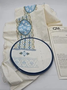 Columbia Minerva Cross Stitch Wedgewood Sampler Bell Pull 6964 1985 Mostly done - Picture 1 of 6