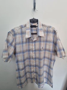 Henri Lloyd Mens Short Sleeve Check Shirt Cotton White Multi Check XL Portugal - Picture 1 of 9