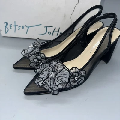 Betsey Johnson Women's Petra Pump – Black – Size 8 – NEW - Image 1 of 4