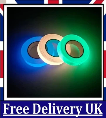 3m Glow In The Dark Sticky Tape Self Adhesive Luminous Safety Film Sticker Roll - Image 1 of 4