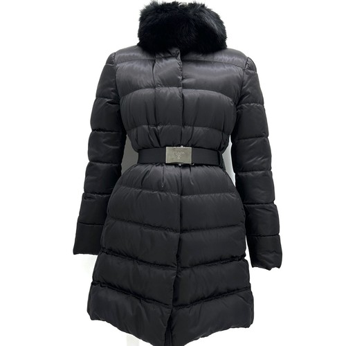 Piumino lungo donna Prada cintura logo 119317297