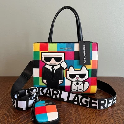 Nuevo con etiquetas Bolso Bandolera Karl Lagerfeld Bloque Multicolor Paris Maybelle con Monedero Foto 1 de 4