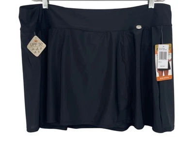 ZeroXposur Womens Size 2X Black UPF 30+ Quick Dry Sport Swim Swing Skirtini - Image 1 of 4
