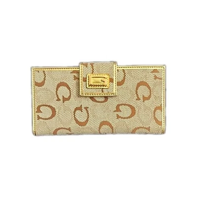 Ladies Guess Canvas Wallet  With Logo Buckle. Gold edge. New - Image 1 of 4