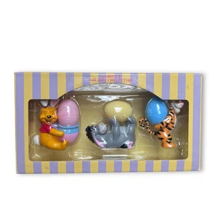 Disney Winnie the Pooh Easter Figures Set Holiday Collection w Stickers in Box - Picture 1 of 9