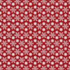 Benartex - Winter At The Farm - Snowhill Flake - Red, Fabric Bty