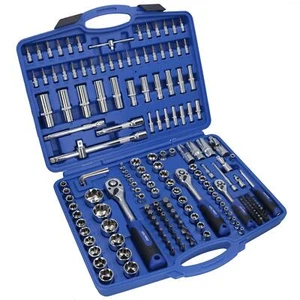 Jeu de douilles et accessoires métriques MM Superlock entraînement mixte 1/4 3/8 1/2 171 pièces - Photo 1/6