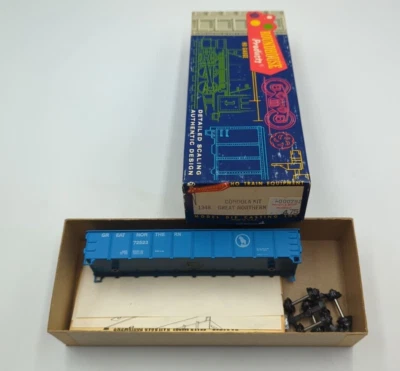 Roundhouse 1348 HO Scale Great Northern GN 72523 Gondola Blue Kit NOS - Image 1 of 4