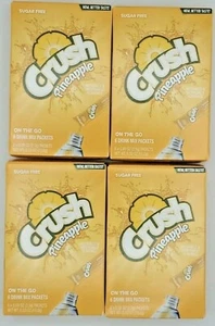 4 Boxes Crush Pineapple Drink Mix Singles On The Go 24 Total Packets Sugar Free - Picture 1 of 1