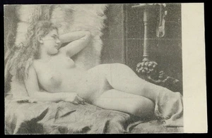 nude erotic sex WOMAN 51 risque-OLD ORIGINAL POSTCARD about 1900-1920 - Picture 1 of 1