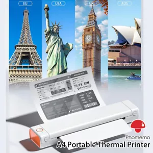 Telefono Bluetooth wireless portatile piccolo A4 stampante termica mobile senza inchiostro lotto - Foto 1 di 36