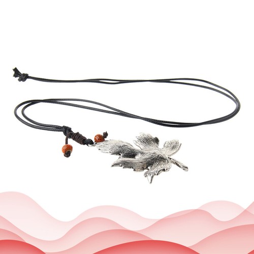 VETEMENTS Collana Foglia d'Acero Retrò Miss Abbigliamento Accessori Vintage Maglione Catena