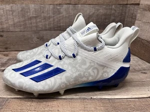 Adidas Adizero Young King Blue White Floral Football Cleats FU6707 Size 10 New - Picture 1 of 10