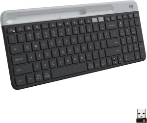 Logitech K585 Multi-Device Slim Wireless Keyboard, Built-in Cradle for Device - Picture 1 of 7