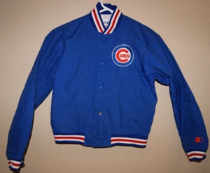 VINTAGE RARE STARTER CHICAGO CUBS JACKET Youth Large Spell out Patch RARE! (ToS) - Picture 1 of 6