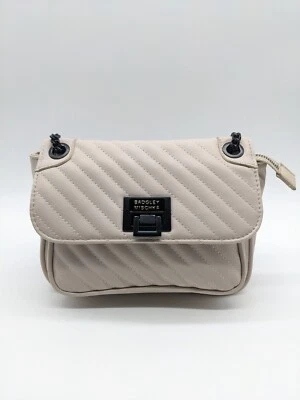 BADGLEY MISCHKA quilted faux-leather convertible shoulder crossbody GRAY (Used)~ - Image 1 of 4