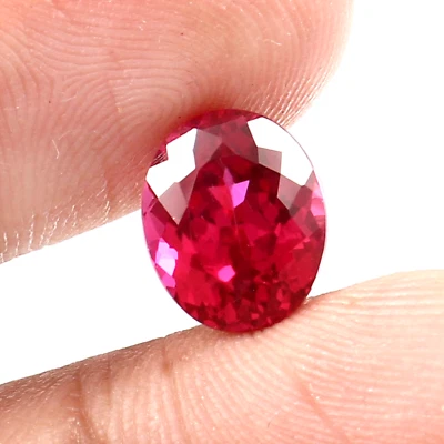 AAA Natural Excellent Blood Red Mozambique Ruby Loose Oval Gemstone Cut 9x7 MM - Image 1 of 4