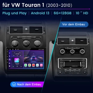 8-Kern 128GB Android13 Carplay Autoradio Für VW Touran 1T1 1T2 1T3 2003-2010 DAB - Bild 1 von 13