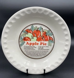Apple Pie Deep Dish w Recipe 11" Vtg Sunny Craft Sunstone Collection 1980s Gift - Picture 1 of 5