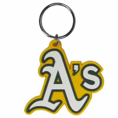 Oakland Athletics A's Logo Flexi Key Chain MLB Baseball Licensed - Image 1 of 3