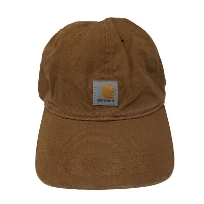 Sombrero Carhartt Infantil Elastizado con Correa Marrón Sólido Logo Parche 6 Paneles Foto 1 de 4