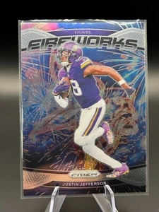 2024 Panini Prizm Justin Jefferson Fireworks Vikings - Bild 1 von 2