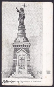 CALTANISSETTA CITTÀ 45 MONUMENTO al REDENTORE Cartolina primi '900 - Foto 1 di 1