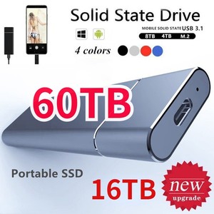 MIni Portable USB High Speed Mobile External SSD Hard Drive 60TB Type C