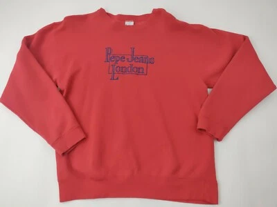 Sudadera De Colección Pepe Jeans Londres Logo Bordado Rojo Cuello Redondo Talla S/M Foto 1 de 4
