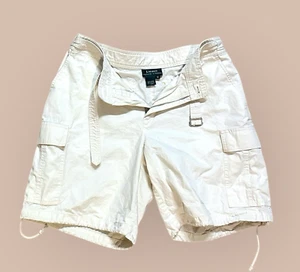 Ralph Lauren 10 ivory cream Shorts Cargo belted summer beach casual - Picture 1 of 17