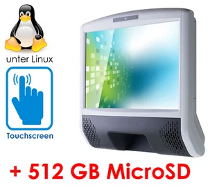 Debian Linux Wandcomputer 10 " 25,7cm Tactile Affichage Scanner 512 GB Micro-Sd - Picture 1 of 10