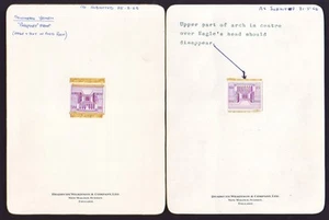 SELLO DE PASAPORTE DE ÁGUILA ADEN YEMEN DIE PROOFS BRADBURY WILKINSON 1968 - Imagen 1 de 2