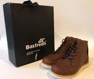 Botines Boxfresh Zelos de cuero marrón para hombre talla UK 6 EU 40, nuevos en caja - Imagen 1 de 12