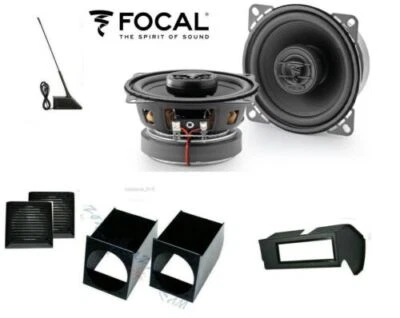 Focal Acx 100 Set 2 Arcas Fiat Panda 1 Serie 03 Marbella Brkt Antena Coche Negro - Imagen 1 de 4