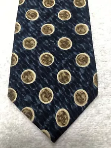 STRUCTURE MENS TIE BLUE WITH BROWN BEIGE 4 X 57 - Picture 1 of 4