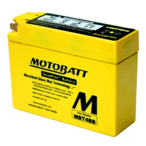 Motobatt MBT4BB QUADFLEX AGM Factory Activated Replaces Yuasa YT4BBS - Picture 1 of 3