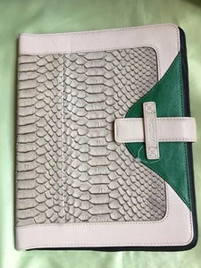 Bodhi Italian Leather Easel For iPad 2 Embossed Print Snake And Jade Leather-New - Picture 1 of 12