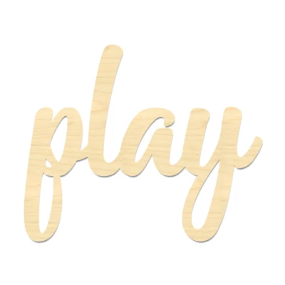 Play Sign-Laser Cut Play Sign-Play Wording - Image 1 of 2
