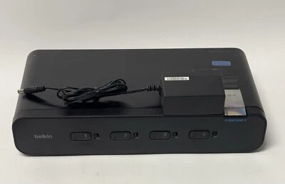 Belkin Advanced Secure F1DN104W-3 4-Port DisplayPort Dual Audio KVM Switch - Image 1 of 4