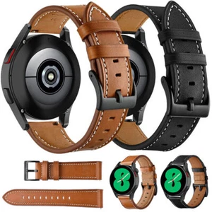 Luxus Leder Armband 22mm 20mm für Samsung Galaxy Watch 5/3/4 Classic 42mm 46mm - Bild 1 von 25