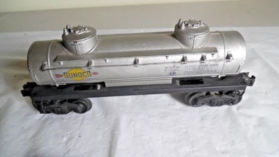 Lionel 2465 Vintage Sunoco Two Dome Tank Car 0/027 Used - Image 1 of 4