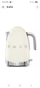 Smeg KLF04CRUK Kettle , LED Display, 1.7L, 3Kw, 7 Temp Settings, cream Boxed new - Imagen 1 de 4