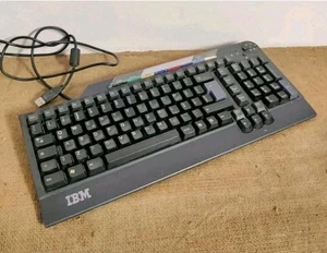 Vintage Computer Keyboard IBM Vintage SK-8805 Dual Port USB Hub Schwarz USB ✅ - Bild 1 von 4