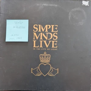 Simple Minds Live In The City Of Light Vinyl Record VG+/G+ SMDLX1 1987 - Picture 1 of 2
