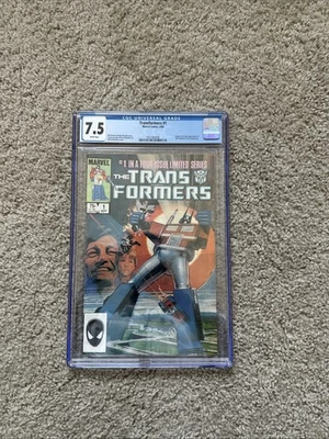 Transformers #1 CGC 7.5 Marvel 1984 1st Appearance! White Pages. - Image 1 of 4