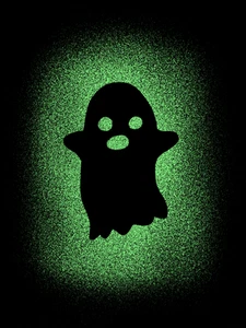 Youth Glowing Ghost Glow In The Dark T Shirt Cool Halloween Costume Tee - Picture 1 of 11